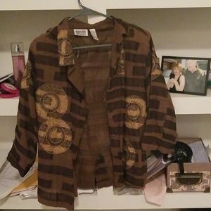 Brown patterned overshirt